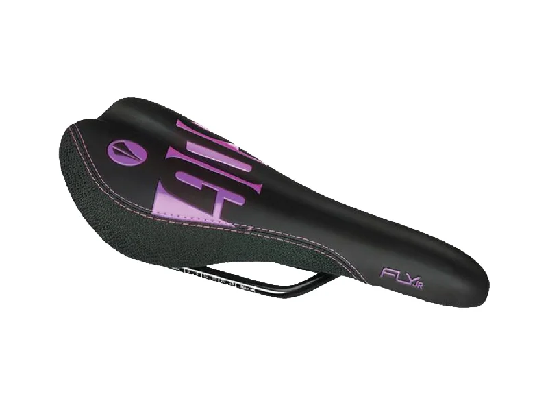 bicycle inflation speed-SDG Fly Jr Children's Saddle - Black-Purple-Black