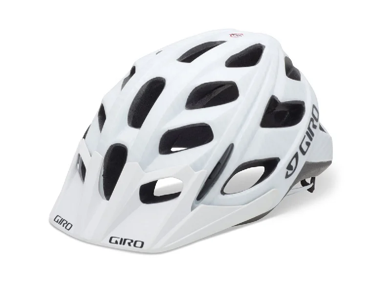 bicycle valve shield-Giro Hex MTB Helmet - Matt White Lines