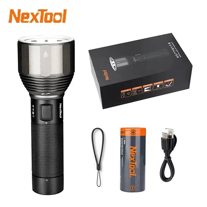 bicycle fork length-Xiaomi Nextool Outdoor Rechargeable Flashlight  2000lm 380M 5 Modes IPX7 Waterproof LED Light Type-C Searching Torch for Camping