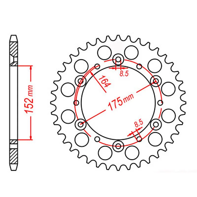 bicycle lightweight frame-MTX 853 Steel Rear Sprocket #520 (44T) (11-2H0-44)