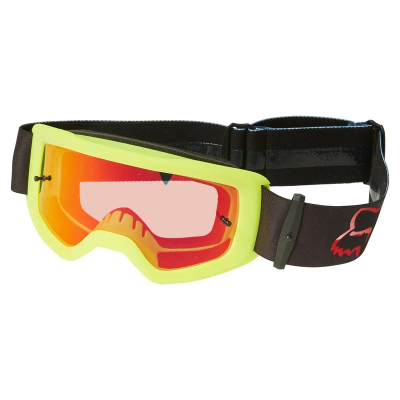 bicycle stem shield-Fox Racing Main Venz Goggle - Spark - Youth - Flo Red