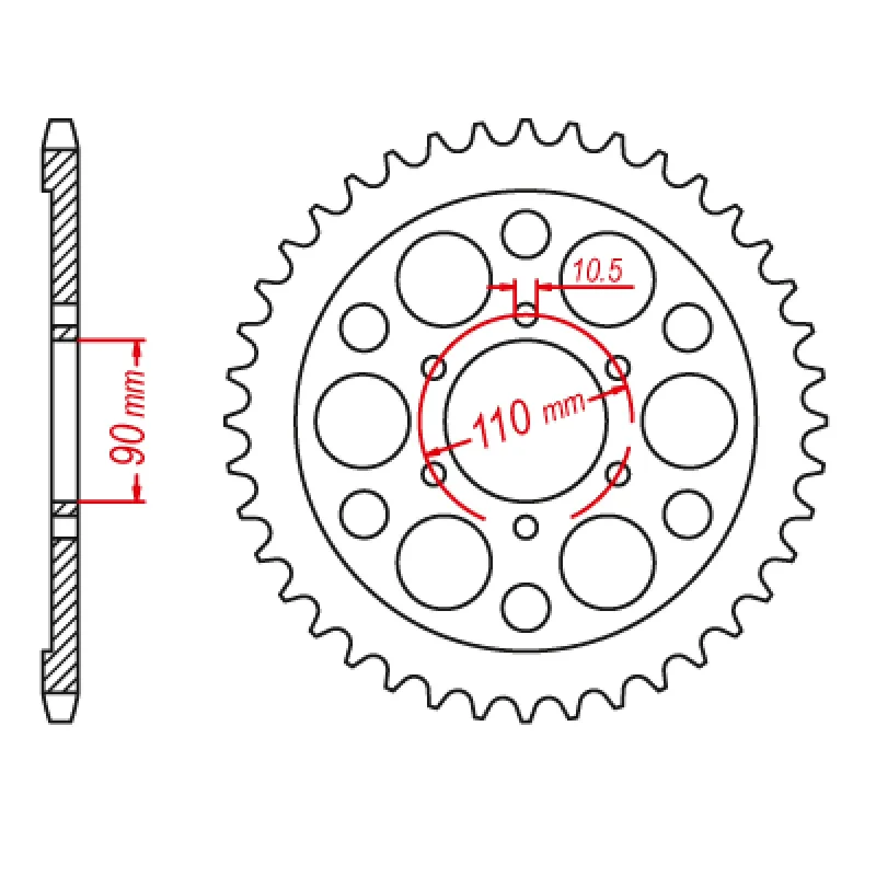 bicycle paint tires-MTX 858 Steel Rear Sprocket #630 (35T) (11-5A8-35)