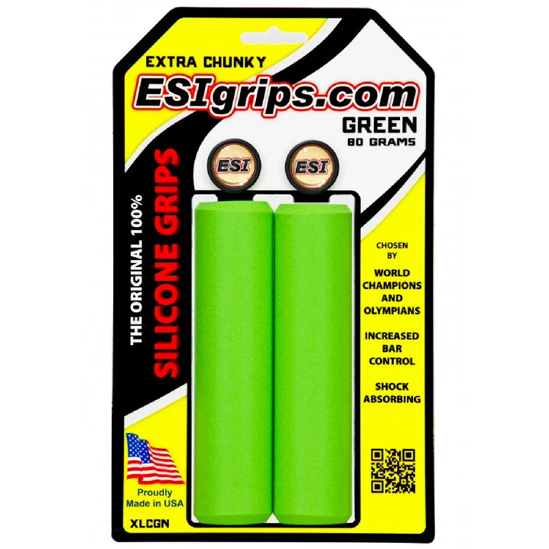 bicycle navigation tires-Manopole Esigrips Extra Chunky - Verde