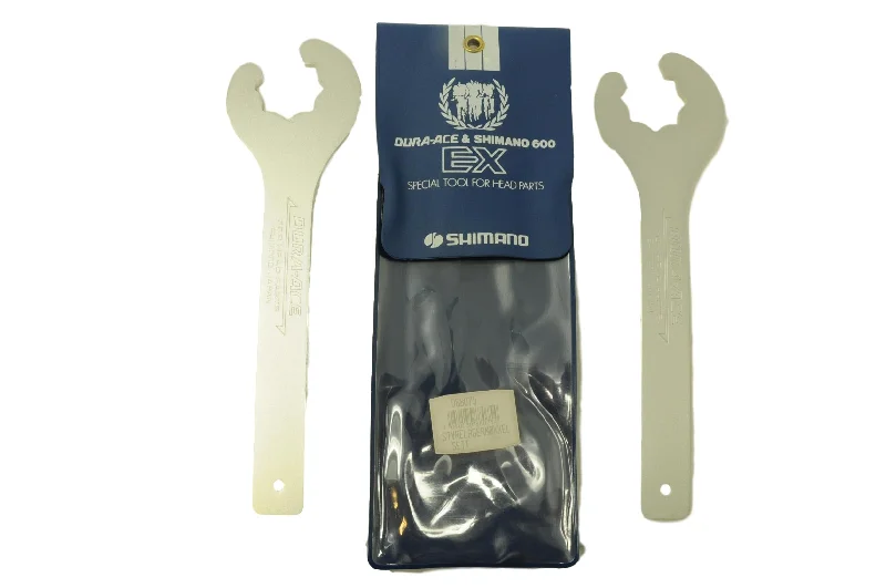 bicycle valve shield-PAIR (2) SHIMANO DURA ACE EX-SHIMANO 600 HEADSET SPANNERS WRENCHES TOOLS SALE PRICE