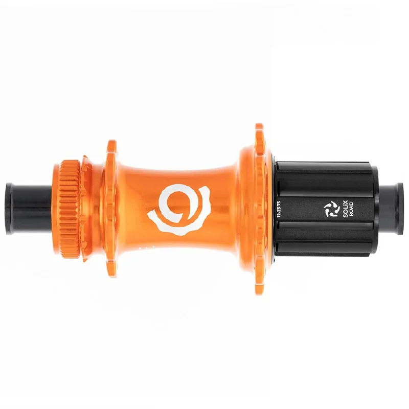 bicycle brake frame-Industry Nine Solix G Classic Rear HG11 Disc Hub Rear 28H 12mm TA 142mm Shimano HG 11 Orange