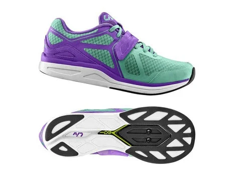 bicycle triathlon frame-Giant Liv Avida Fitness Shoe MES GREEN / PURPLE 39