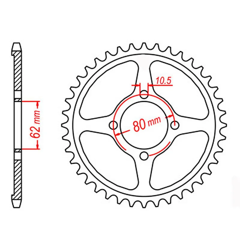 bicycle trail map-MTX 1843 Steel Rear Sprocket #428 (54T) (11-5HP-54)