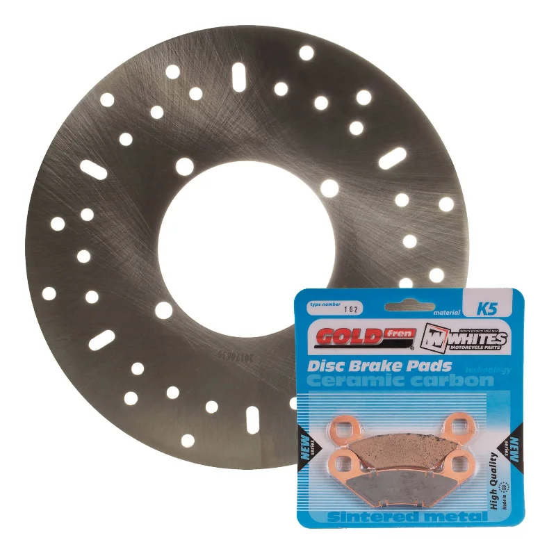 bicycle basket frame-BRAKE DISC & PAD FRONT KIT - POL SPORTSMAN 570 UTE HD 16-20