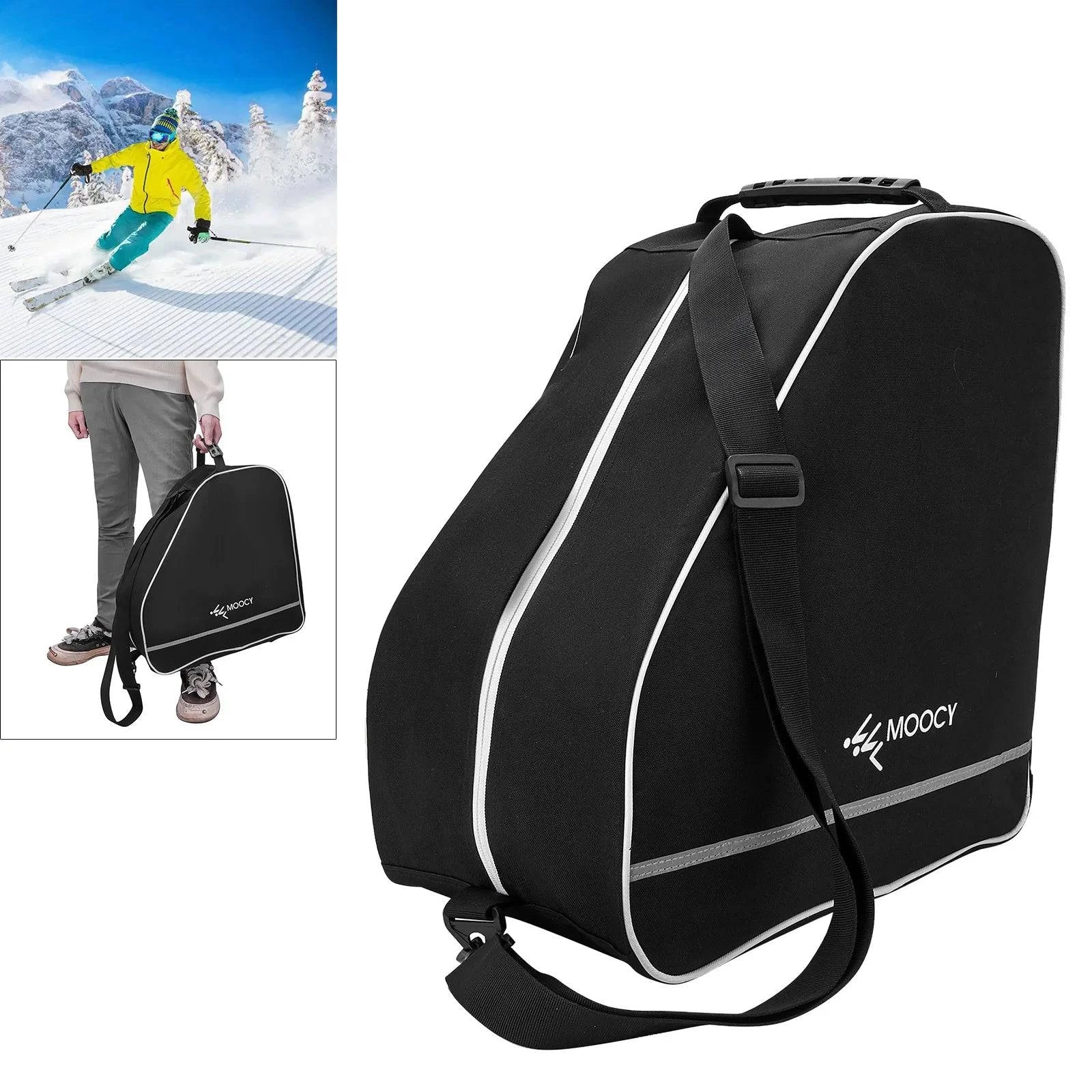 bicycle pedal bearing-Multipurpose Ski Boot Bag Waterproof Oxford Cloth Ski Equipment Bag with Anti Slip Rubbers for Ski Boot Helmet Goggles Gloves