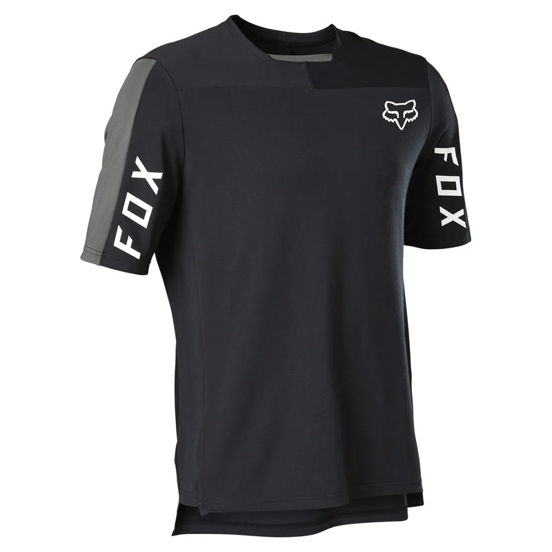 bicycle tire shield-Fox Racing Defend Pro Short Sleeve MTB Jersey - Black