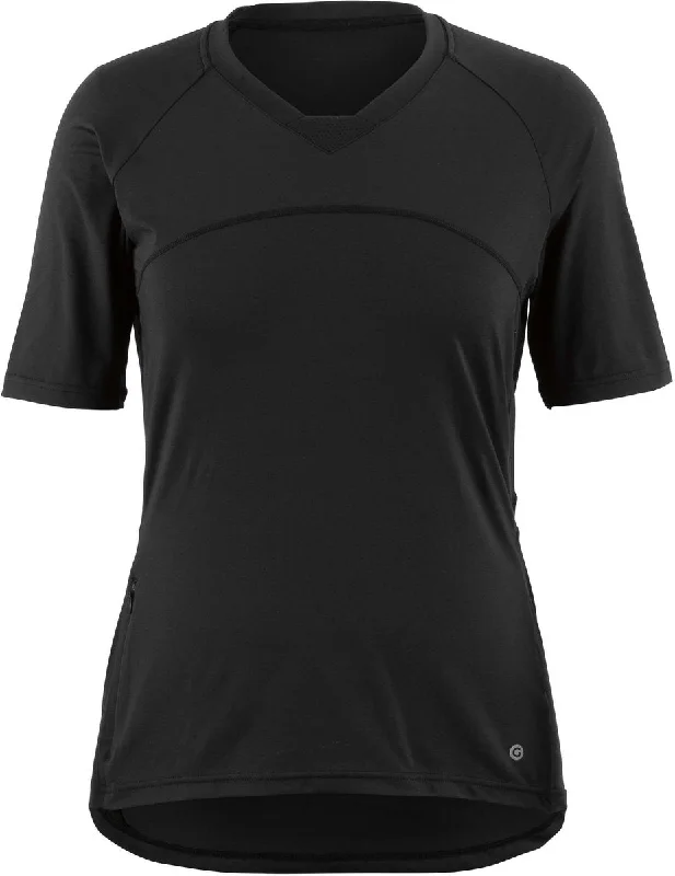 bicycle rust shield-Louis Garneau HTO 3 Short Sleeve MTB Jersey - Womens - Black - 2022