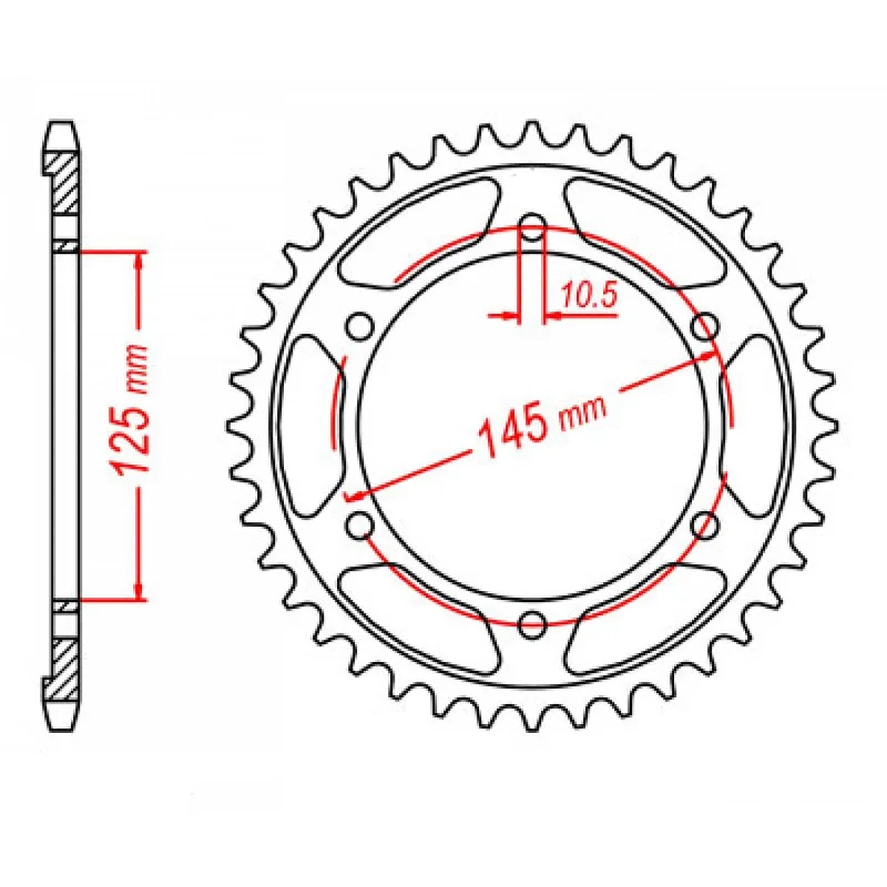 bicycle fitness tires-MTX 865 Steel Rear Sprocket #530 (46T) (11-1AE-46)