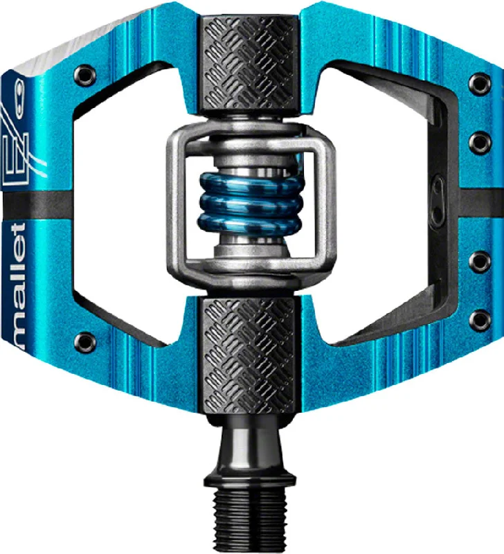 bicycle shoe tires-Crankbrothers Mallet Enduro Pedals - Dual Sided Clipless Platform Aluminum 9/16" Blue