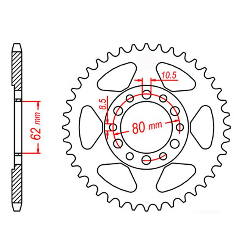 bicycle suspension tuning-MTX 1842 Steel Rear Sprocket #428 (48T) (11-248-48)