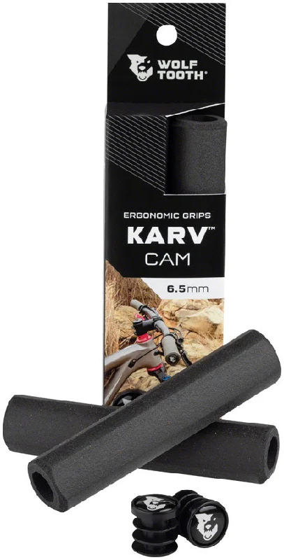 bicycle saddle guard-Wolf Tooth Karv Cam Grips - Black