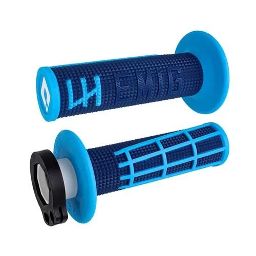 icycle adventure travel-ODI MX V2 EMIG 2.0 LOCK ON GRIP  2T/4T - NAVY/CYAN