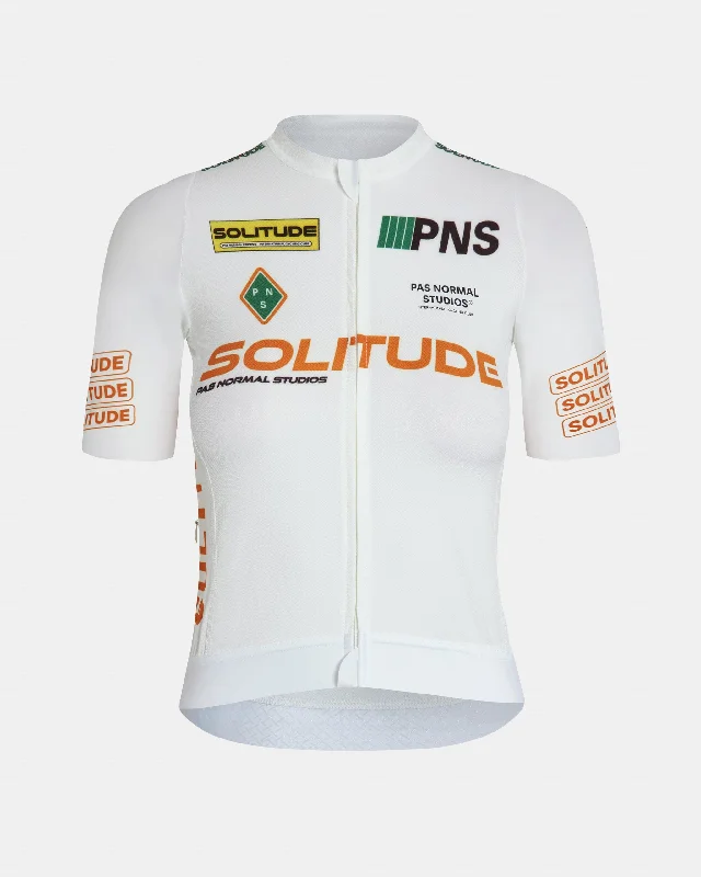 bicycle theft frame-Pas Normal Studio Women's Solitude Jersey Logo - White