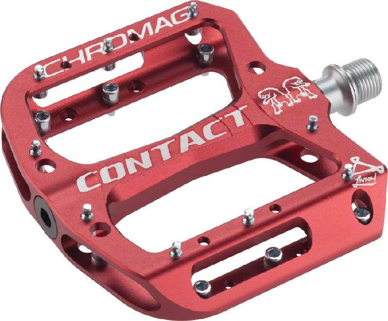 bicycle rental frame-Chromag Contact Pedals Red