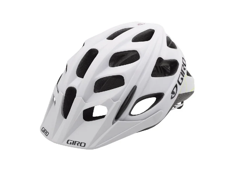 bicycle cleat shield-Giro Hex MTB Helmet - White-Lime