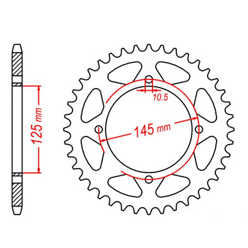 bicycle battery tires-MTX 857 Steel Rear Sprocket #520 (48T) (11-5Y1-48)