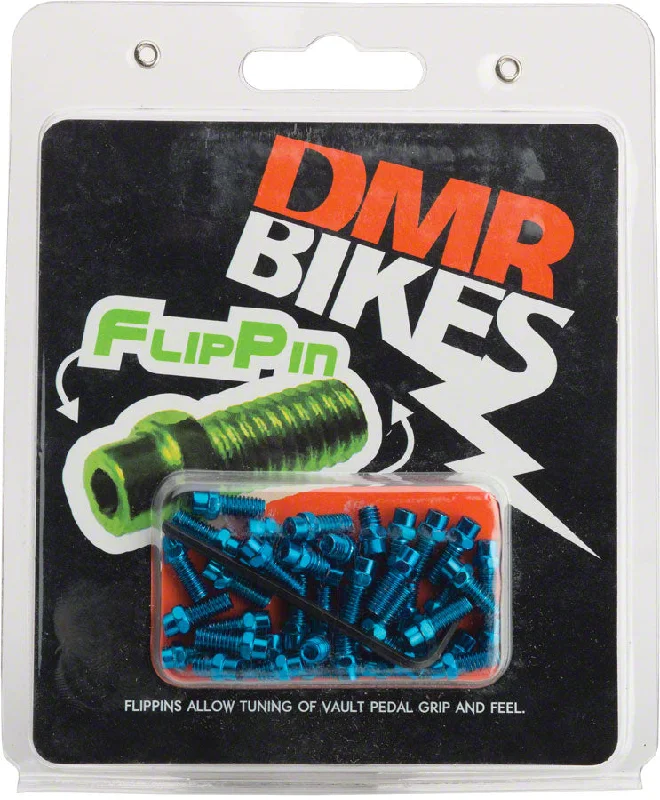 bicycle custom frame-DMR Flip Pins for Vault Pedals 44 Piece Set Blue