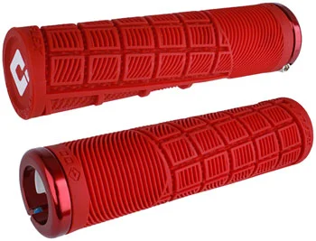 bicycle hill frame-ODI Reflex V2.1 Grips - White/Red, Lock-On