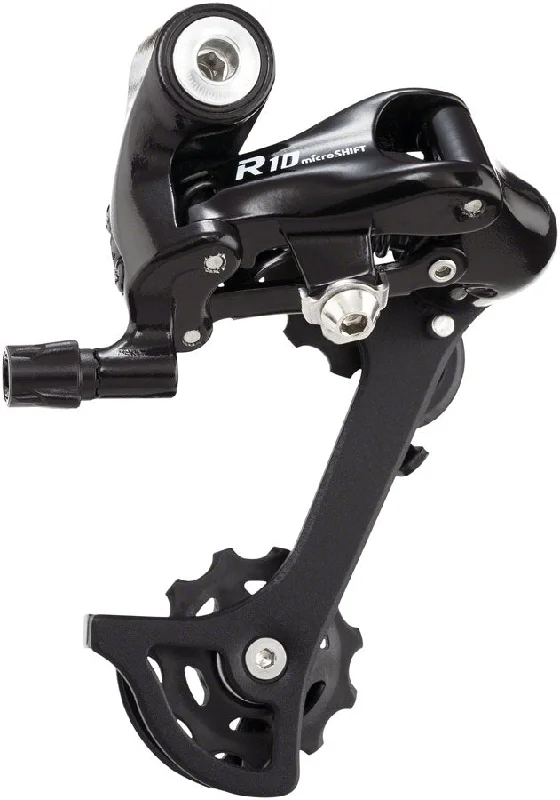 bicycle brake frame-microSHIFT R10 Rear Derailleur - 10-Speed Medium Cage Shimano Road Compatible BLK