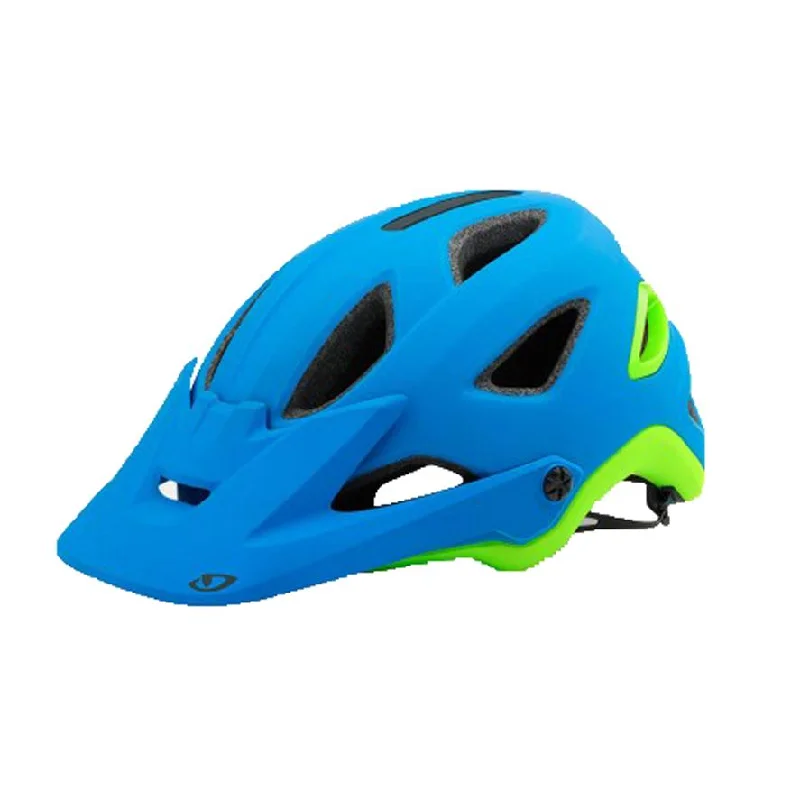 bicycle shoe frame-Giro Montaro MIPS MTB Helmet - Matt Blue-Lime