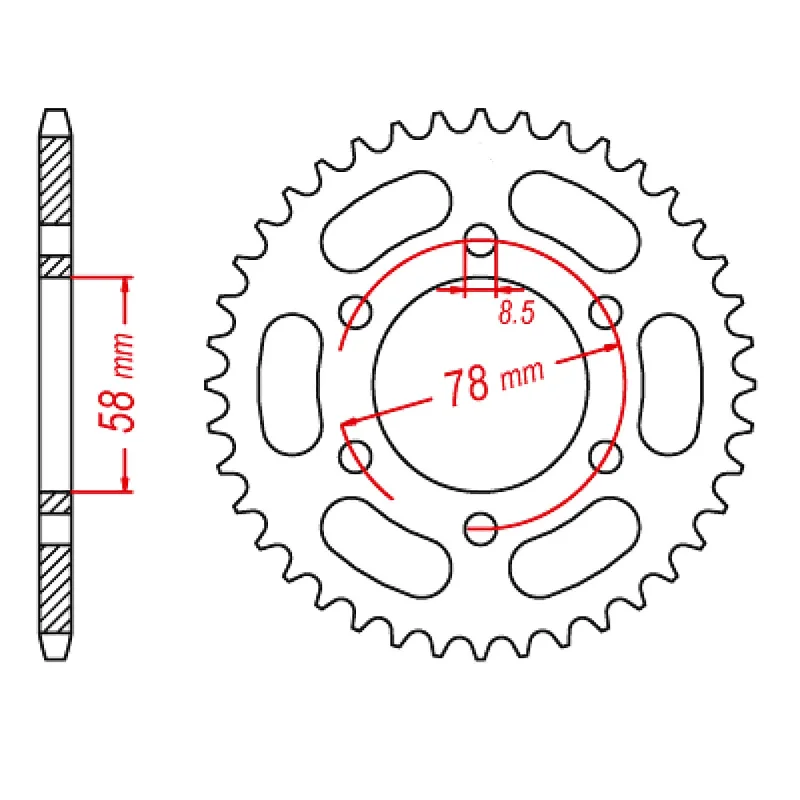 bicycle seat angle-MTX 458 Steel Rear Sprocket #428 (37T) (11-173-37)