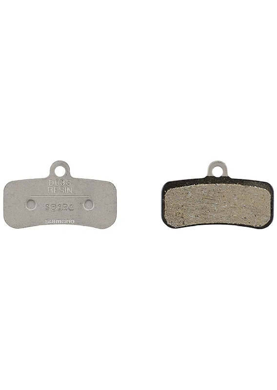 bicycle stationary bike-Shimano D03S-RX Resin Disc Brake Pad with Spring & Split Pin - 1 Pair