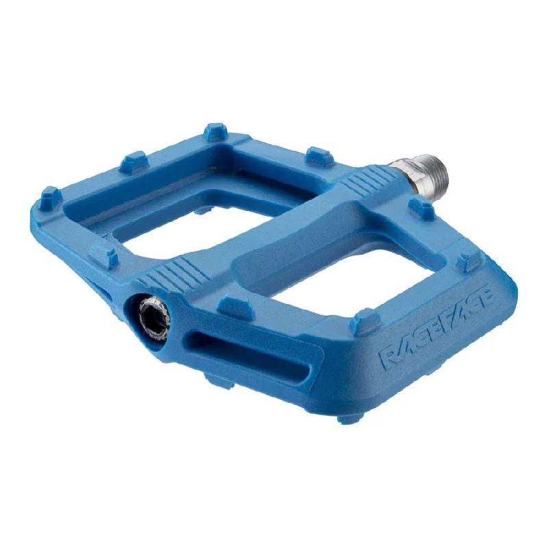 bicycle shoe frame-RaceFace Ride Pedals - Platform Composite 9/16" Blue