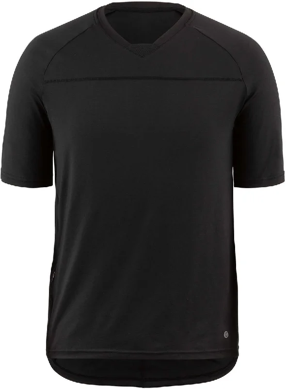 bicycle sidewall shield-Louis Garneau HTO 3 Short Sleeve MTB Jersey - Black - 2022