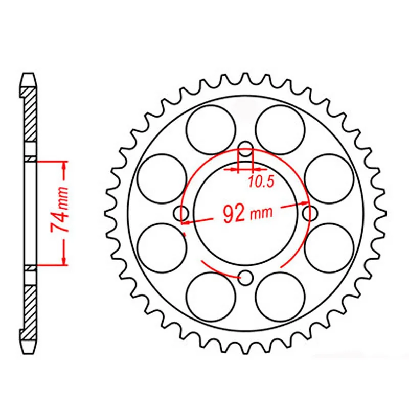 bicycle shorts frame-MTX 848 Steel Rear Sprocket #530 (39T) (11-4L0-39)