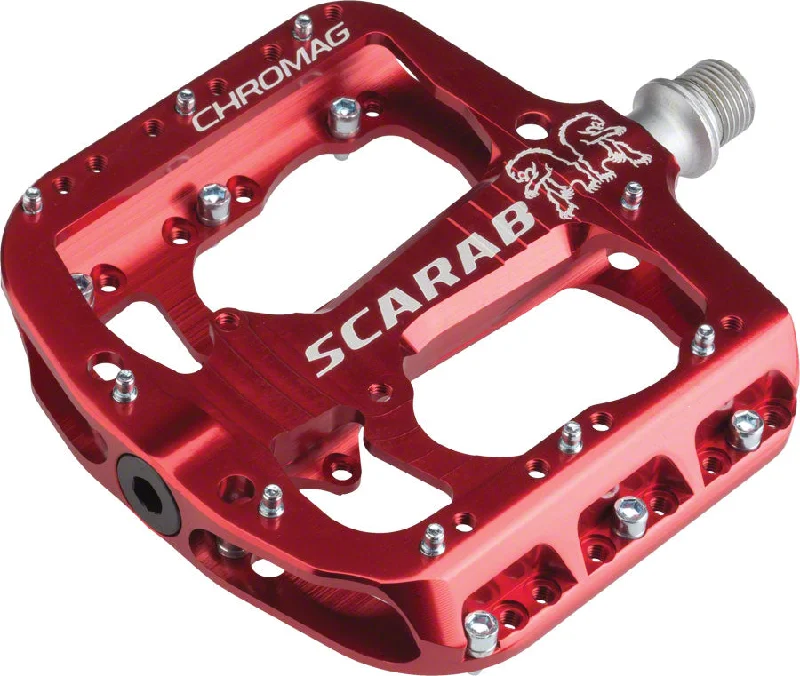 bicycle commuter tires-Chromag Scarab Pedals Red