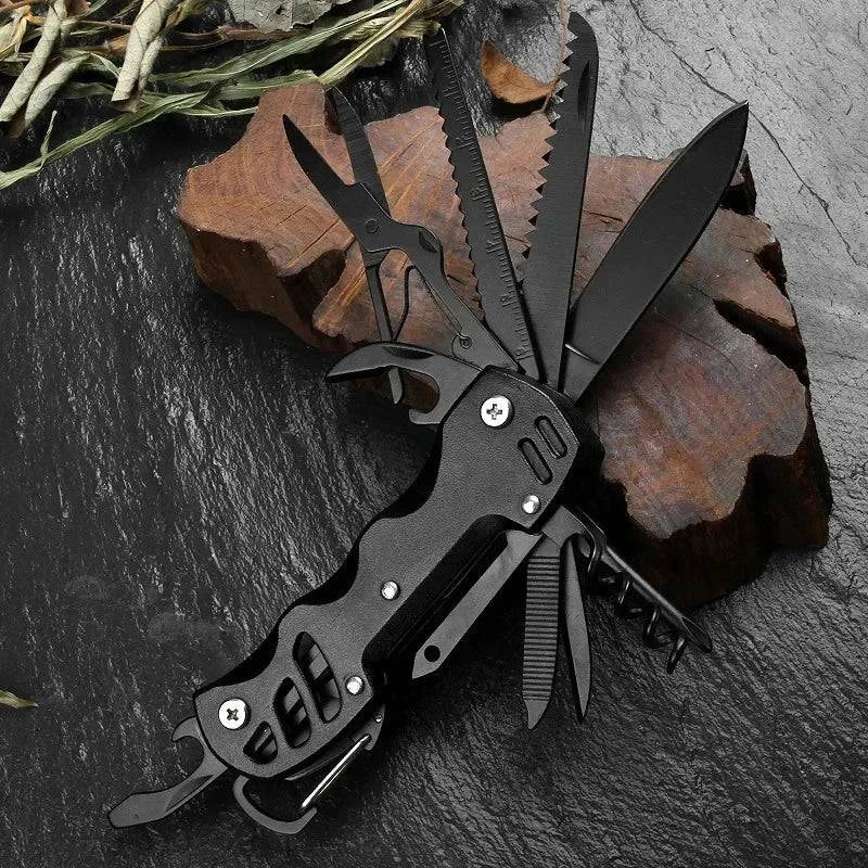 bicycle saddle shield-Multifunctional Folding Swiss Army Portable Stainless Steel Pocket Knife Outdoor Camping Emergency CombinationTool Survival Gear