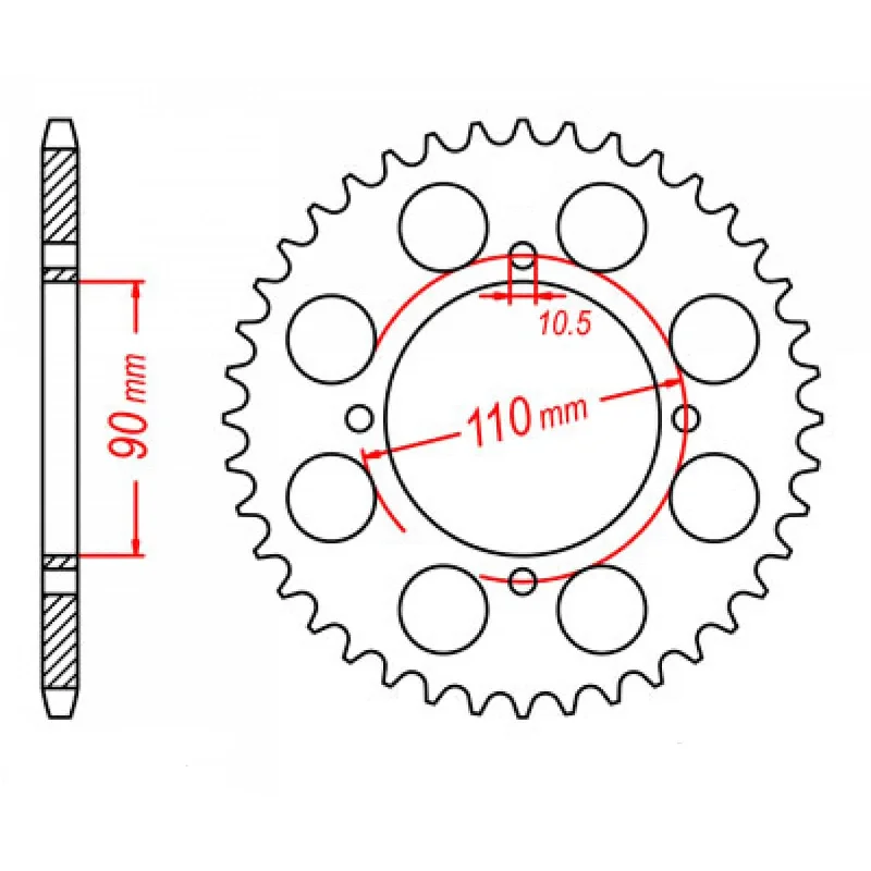 bicycle pad holder-MTX 840 Steel Rear Sprocket #530 (37T) (11-12R-37)