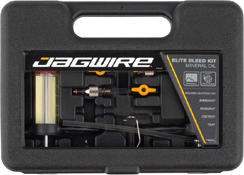 bicycle sidewall strength-Jagwire Elite Mineral Oil Bleed Kit - Shimano Magura Tektro TRP Hayes Adapters Included