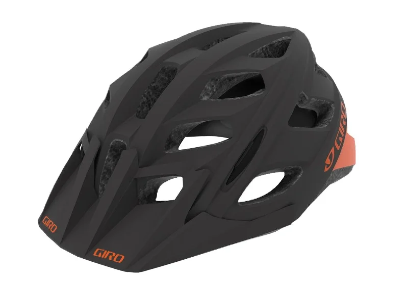 bicycle cleaner shield-Giro Hex MTB Helmet - Matt Black-Orange - 2019