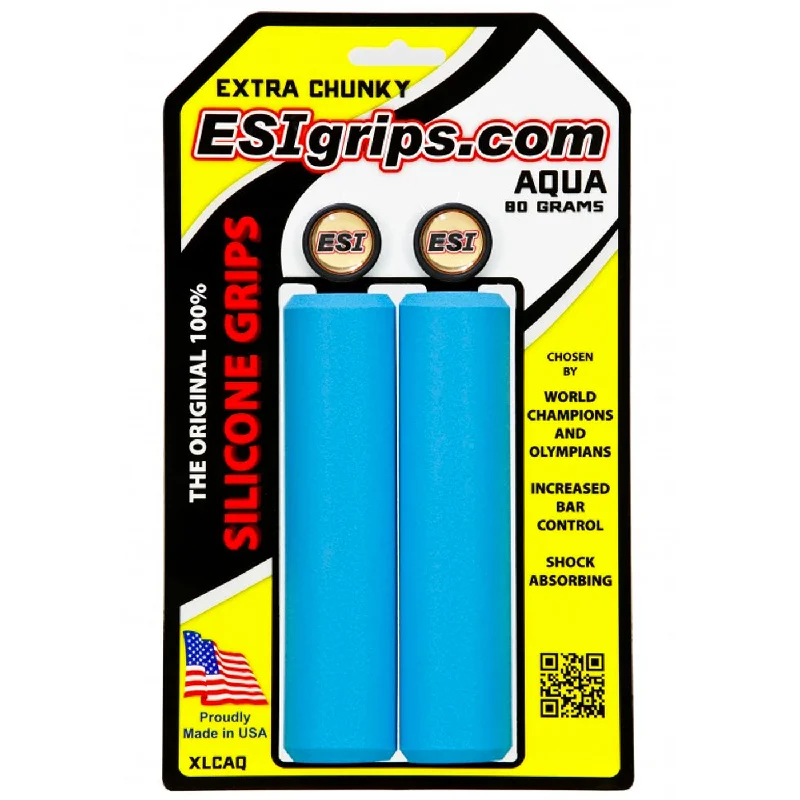 bicycle socks tires-Manopole Esigrips Extra Chunky - Azzurro