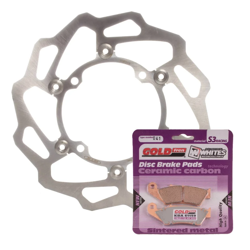 bicycle rust coat-BRAKE DISC & PAD FRONT KIT - KAW KX450F 15-18 - WAVE