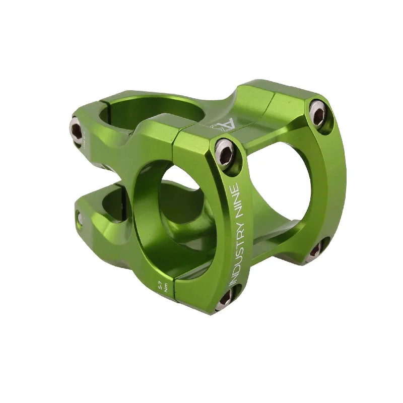 bicycle stunt frame-Industry Nine A318 Stem (31.8) 30mm Lime