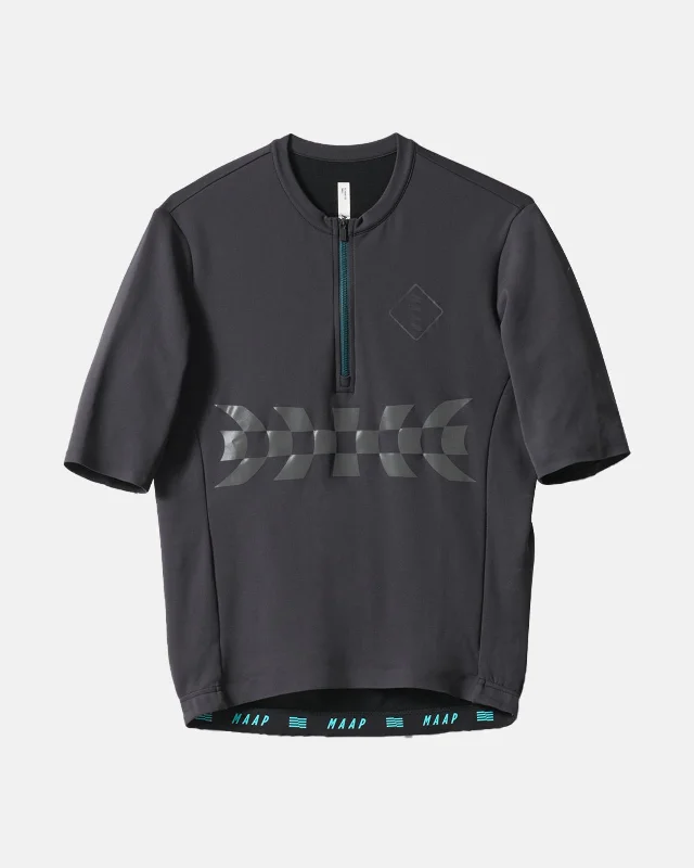 bicycle frame wrap-Alt_Road Half Zip Jersey - Black