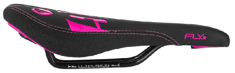 bicycle cleaner wipe-SDG Fly Jr Saddle Steel Rails - Blk/Pink