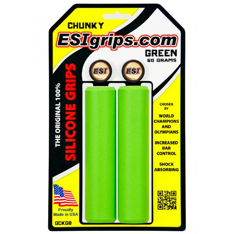 bicycle race tires-Manopole Esigrips Chunky - Verde