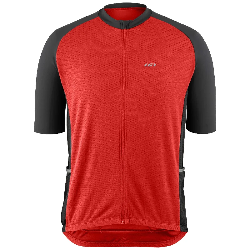 bicycle gravel frame-Louis Garneau Connection 4 Short Sleeve Road Jersey - Barbados Cherry - 2022