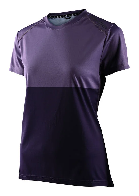 bicycle reach adjustment-Troy Lee Designs Lilium Short Sleeve MTB Jersey - Womens - Block - Orchid-Purple