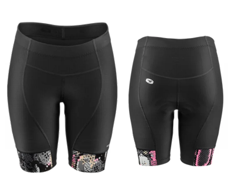 bicycle brake check-Sugoi Evolution Print Lycra Short - Womens - Black-Snake