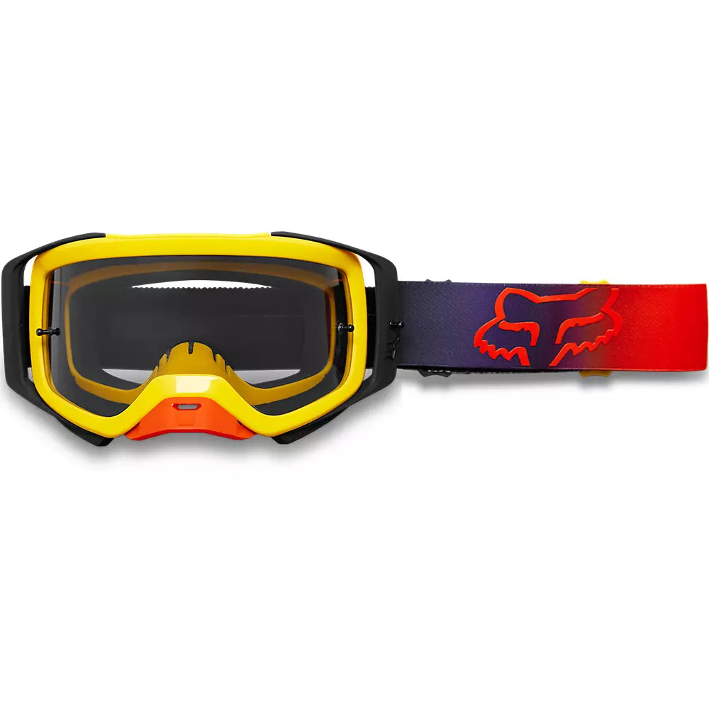 bicycle cleat lube-Fox Racing Airspace Fgmnt Goggle - Black-Yellow