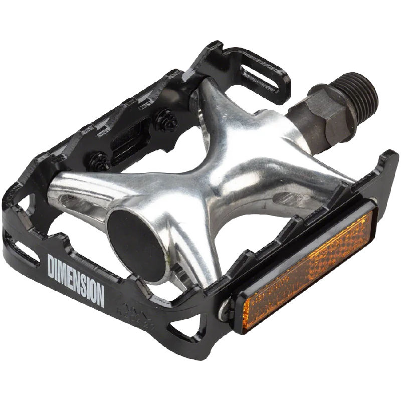 bicycle valve repair-Dimension Mountain Compe Pedals Black/Silver