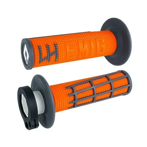 bicycle freestyle frame-ODI MX V2 EMIG 2.0 LOCK ON GRIP  2T/4T - ORANGE/GRAPHITE